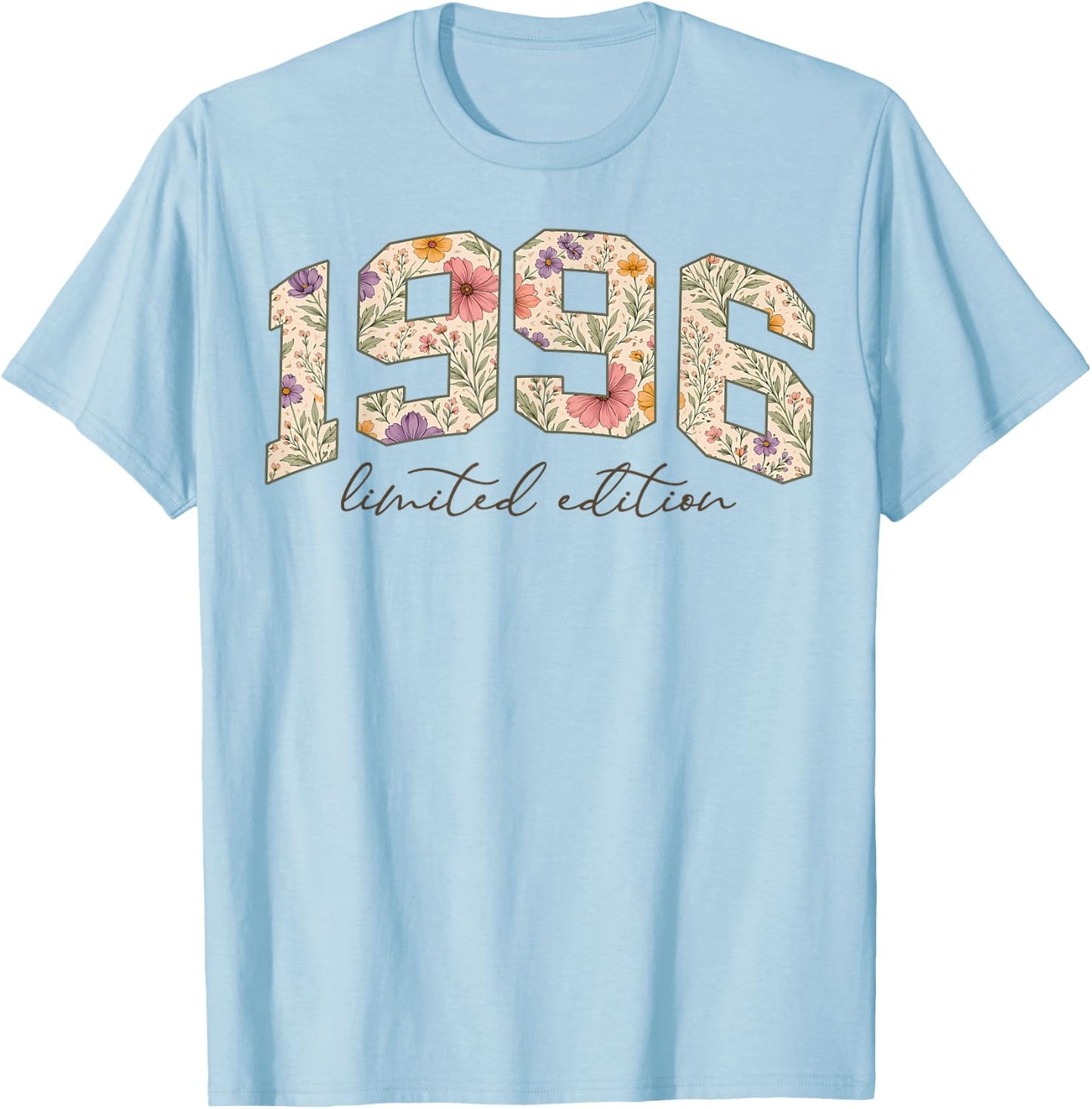 Vintage 1996 Floral Limited Edition 30th Birthday Women T-Shirt - T-Shirt | Light Blue
