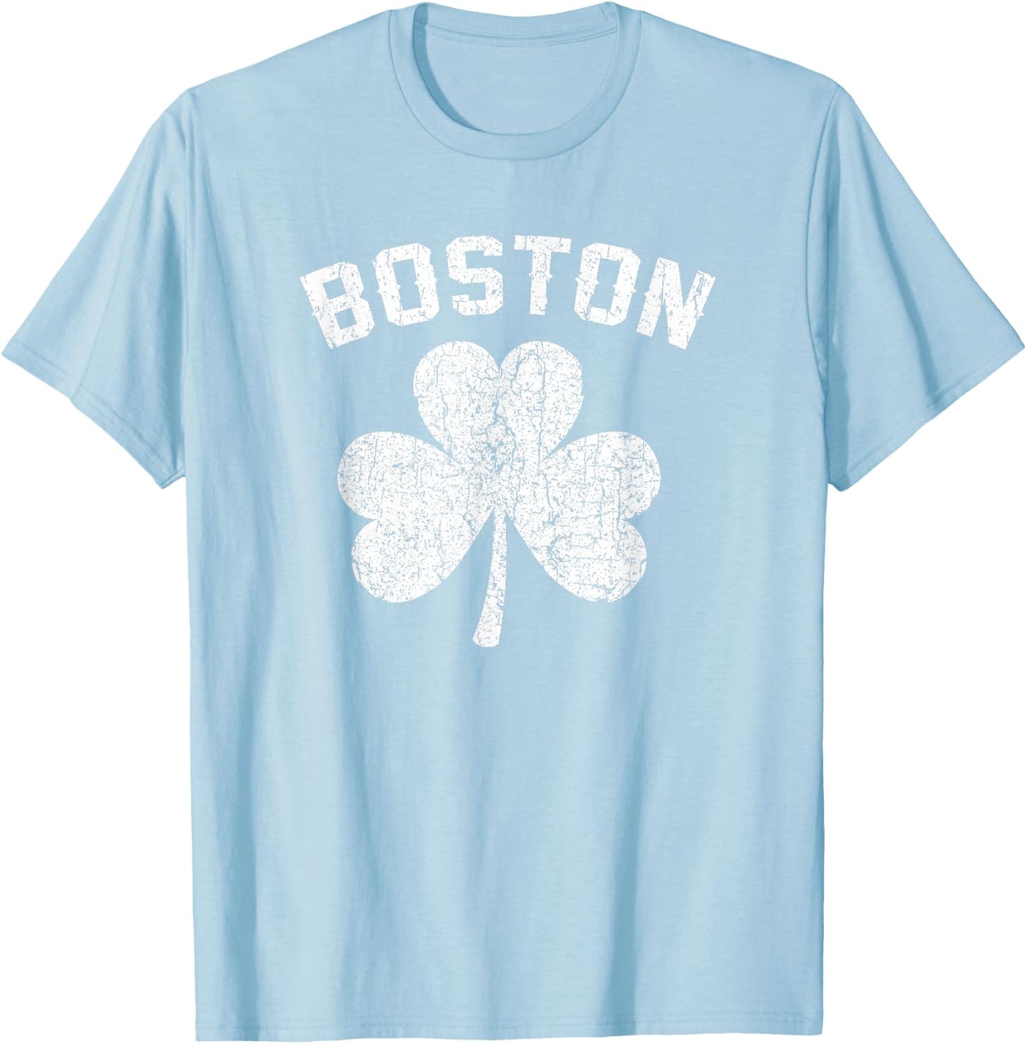 Boston Shamrock Clover Irish Pride St Patrick's Day T-Shirt - T-Shirt | Light Blue