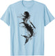 Mermaid Drawing Animal Art Mermaid T-Shirt - T-Shirt | Light Blue
