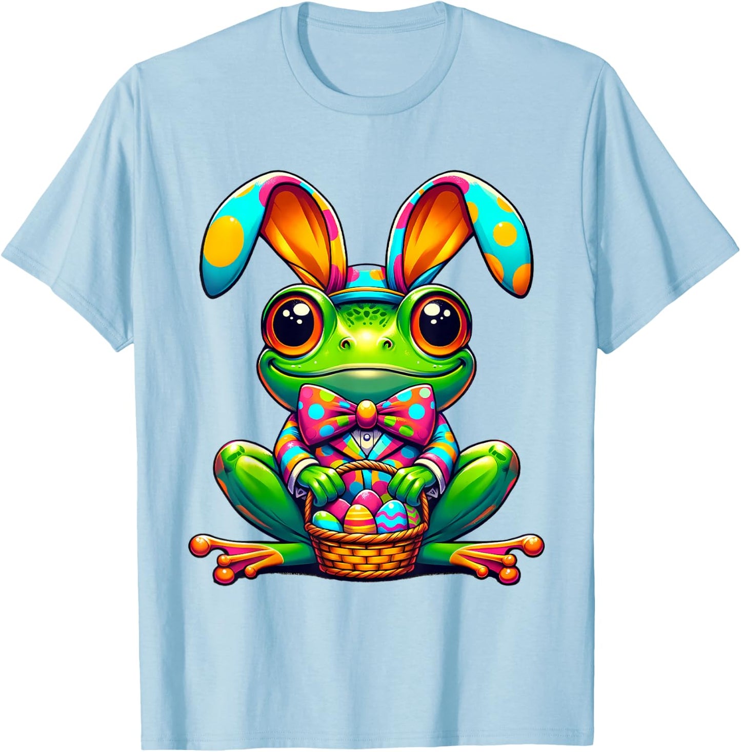 Easter Frog Bunny Ears Women Men Kids T-Shirt - T-Shirt | Light Blue