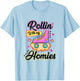 Rolling With My Homies Roller Skates Girls 2 T-Shirt - T-Shirt | Light Blue