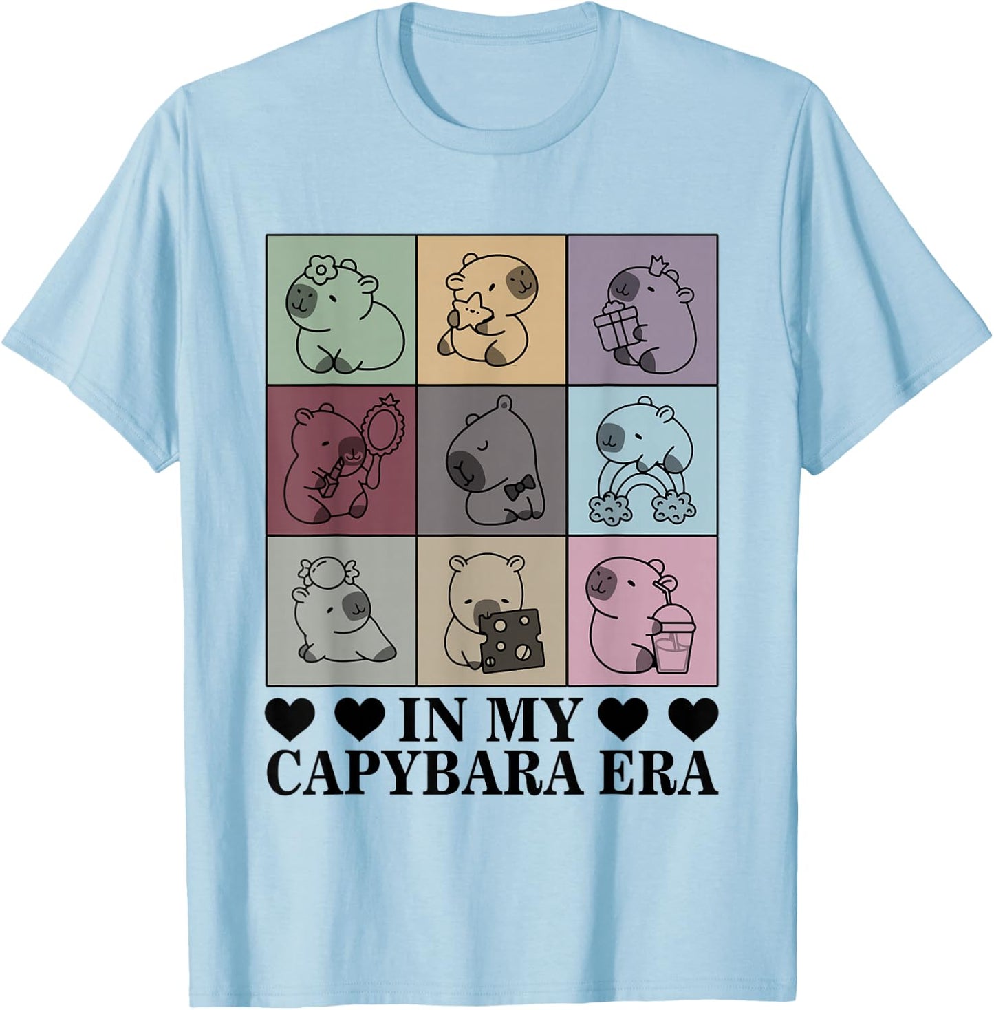 In My Capybara Era Capybara Lover Funny Capybara T-Shirt - T-Shirt | Light Blue