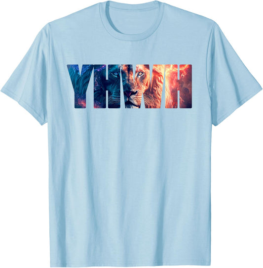 JHWH Löwe von Juda: Tetragrammaton Hebräischer Name Gottes Jahwe T-Shirt - T-Shirt | Light Blue