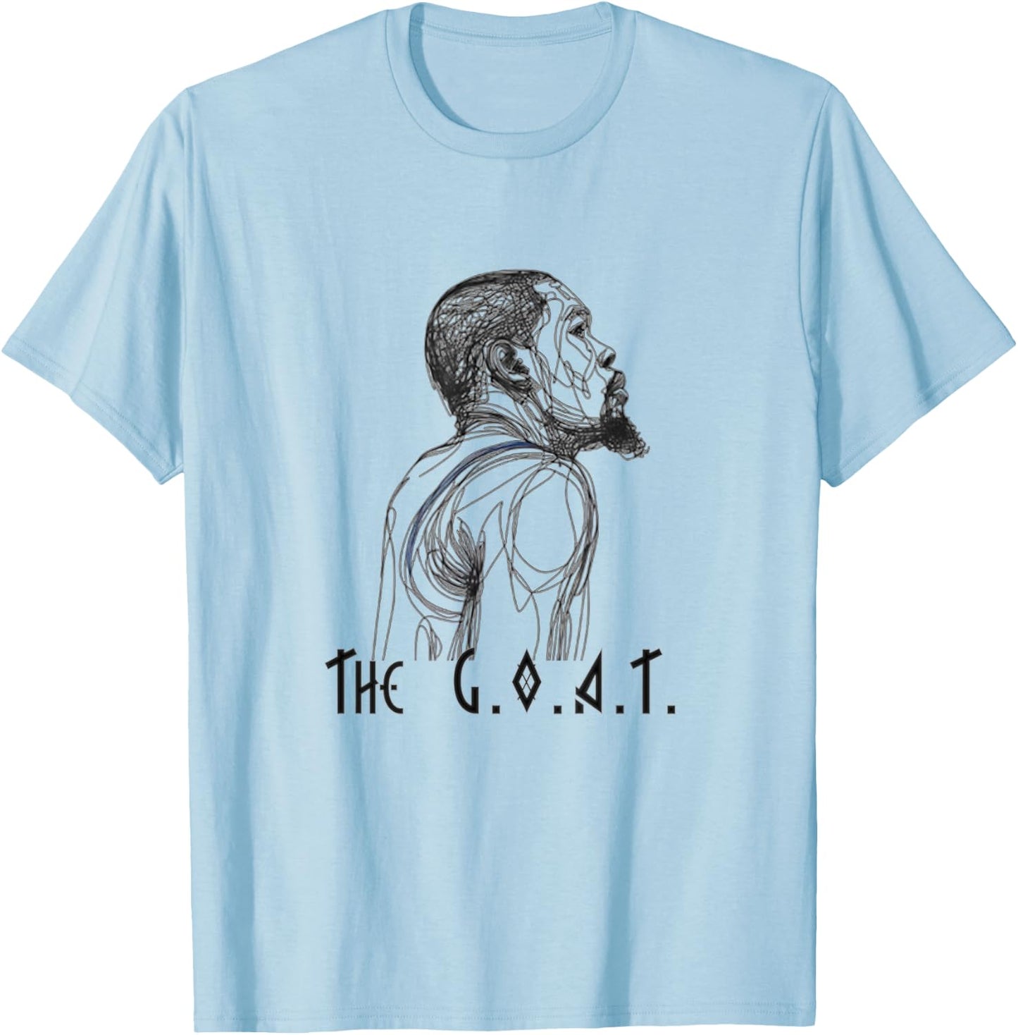 The GOAT (Greatest Of All Time) Basketball Player KD Sniper T-Shirt - T-Shirt | Light Blue