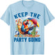Keep the Party Going Funny Parrot Tribute T-Shirt - T-Shirt | Light Blue
