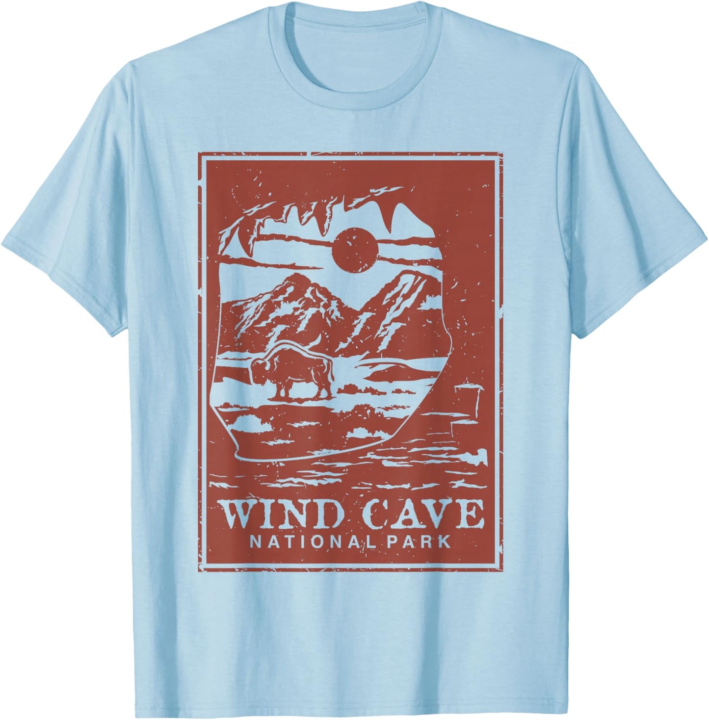 Wind Cave National Park T-Shirt - T-Shirt | Light Blue