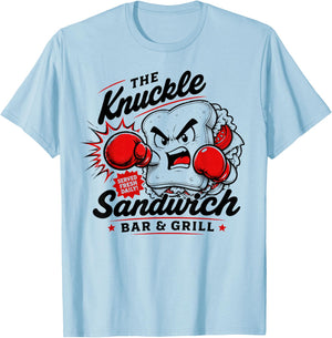 The Knuckle-Sandwich Bar & Grill Fighting Joke Bar Humor T-Shirt - T-Shirt | Light Blue