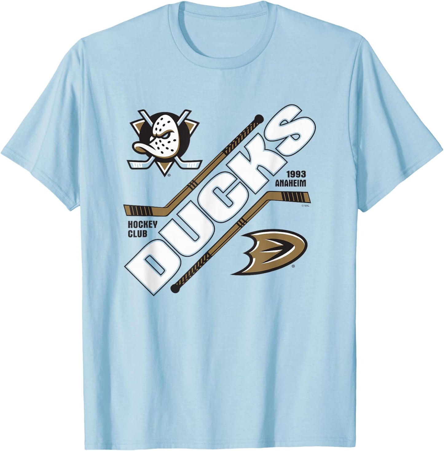 Anaheim Ducks Force Orange Officially Licensed T-Shirt - T-Shirt | Light Blue
