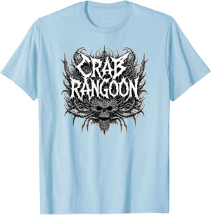 CRAB RANGOON Metal Shirt Dank Meme Funny Cursed Meme T-Shirt - T-Shirt | Light Blue