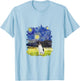 Starry Night Impressionist - Dog Art Rat Terrier Men Women Kids T-Shirt - T-Shirt | Light Blue