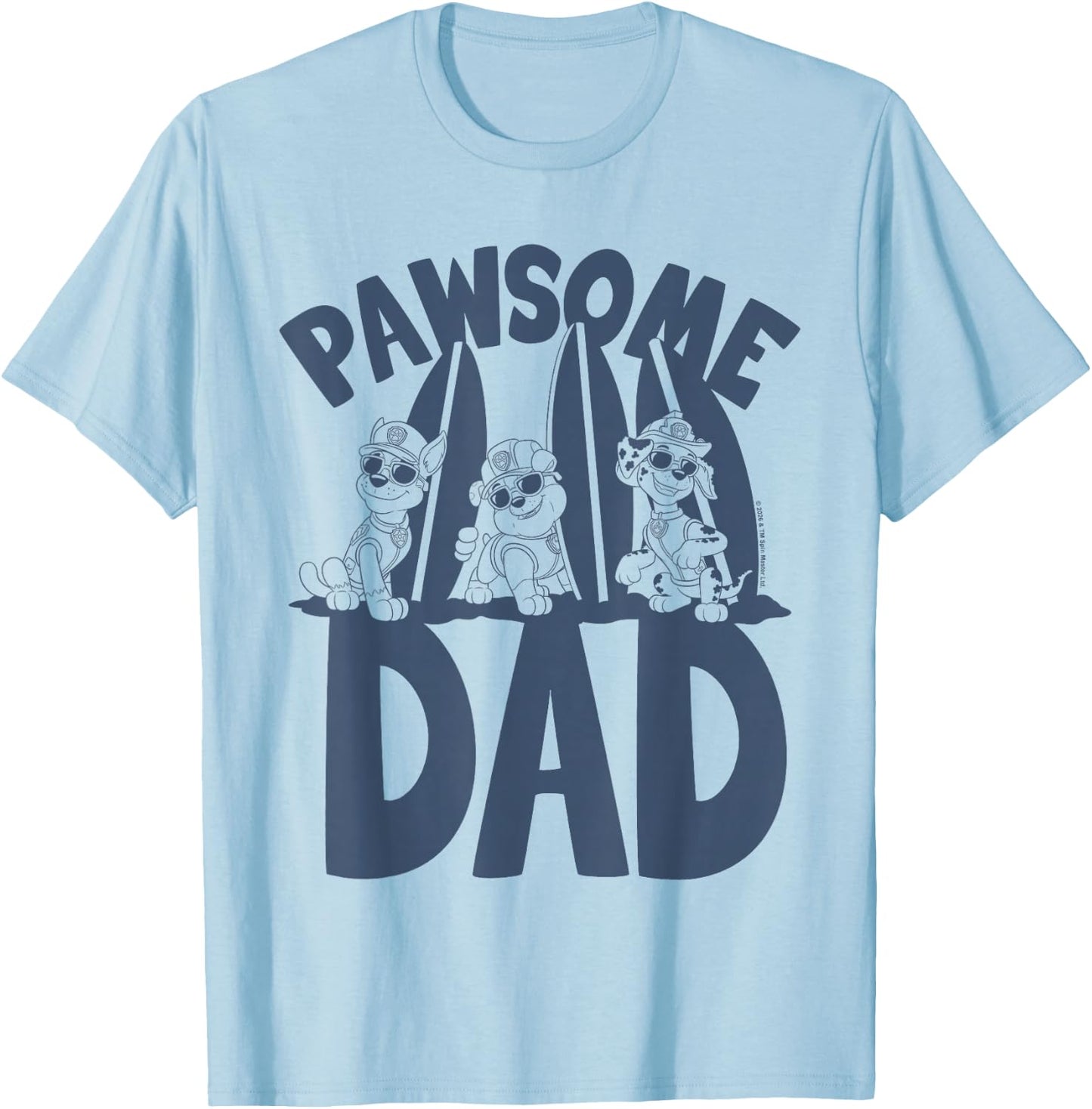 Paw Patrol Father's Day Pawsome Dad T-Shirt - T-Shirt | Light Blue
