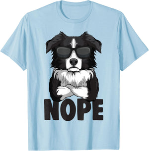 Border Collie Dog Female Men's , White T-Shirt - T-Shirt | Light Blue