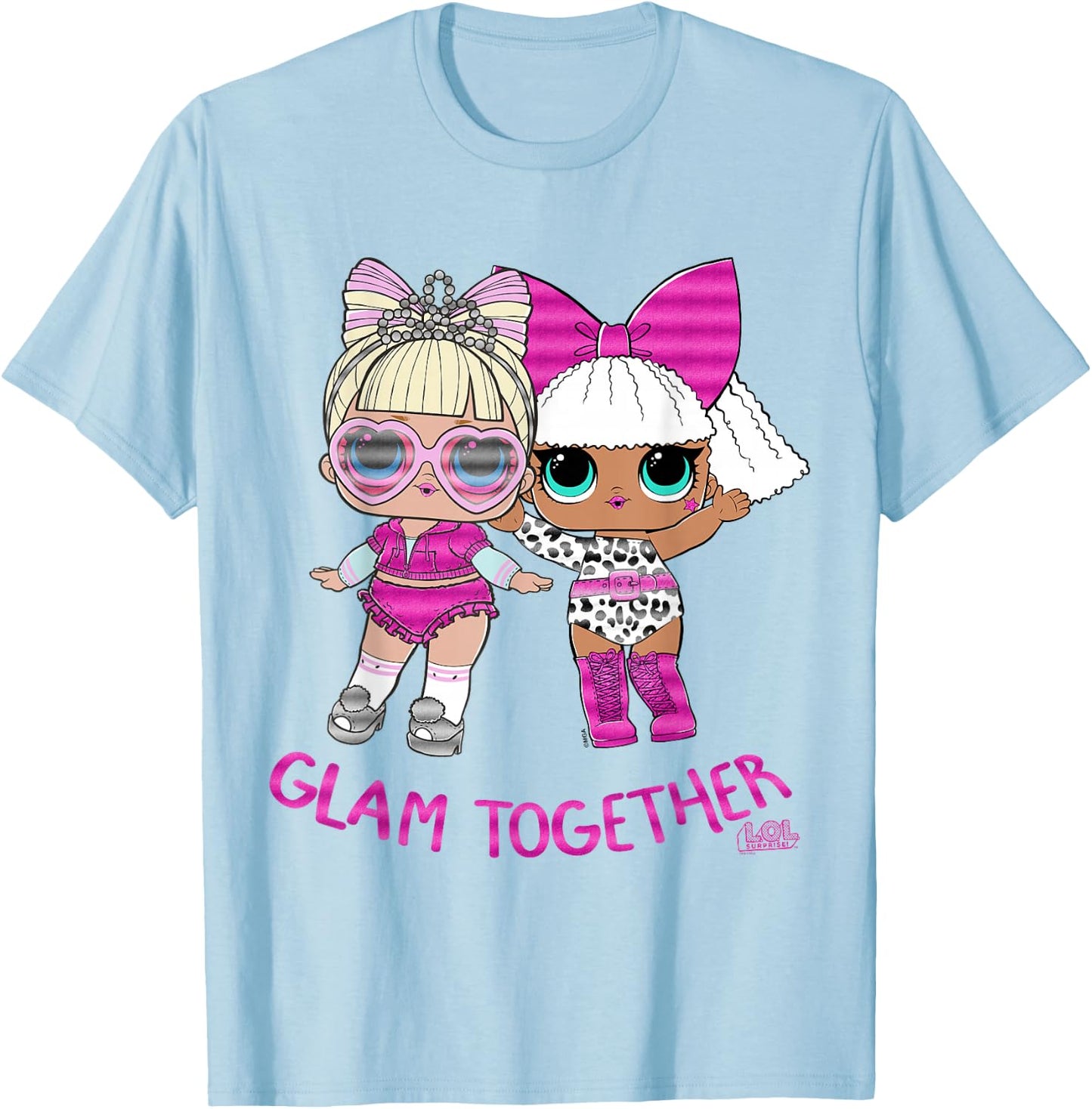 L.O.L. Überraschung! Pink Glitter GLAMOUR ZUSAMMEN T-Shirt - T-Shirt | Light Blue