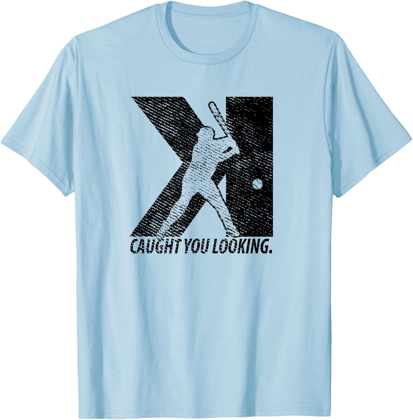 Pitching Backwards K Strikeout Baseball Softball Pitcher T-Shirt - T-Shirt | Light Blue