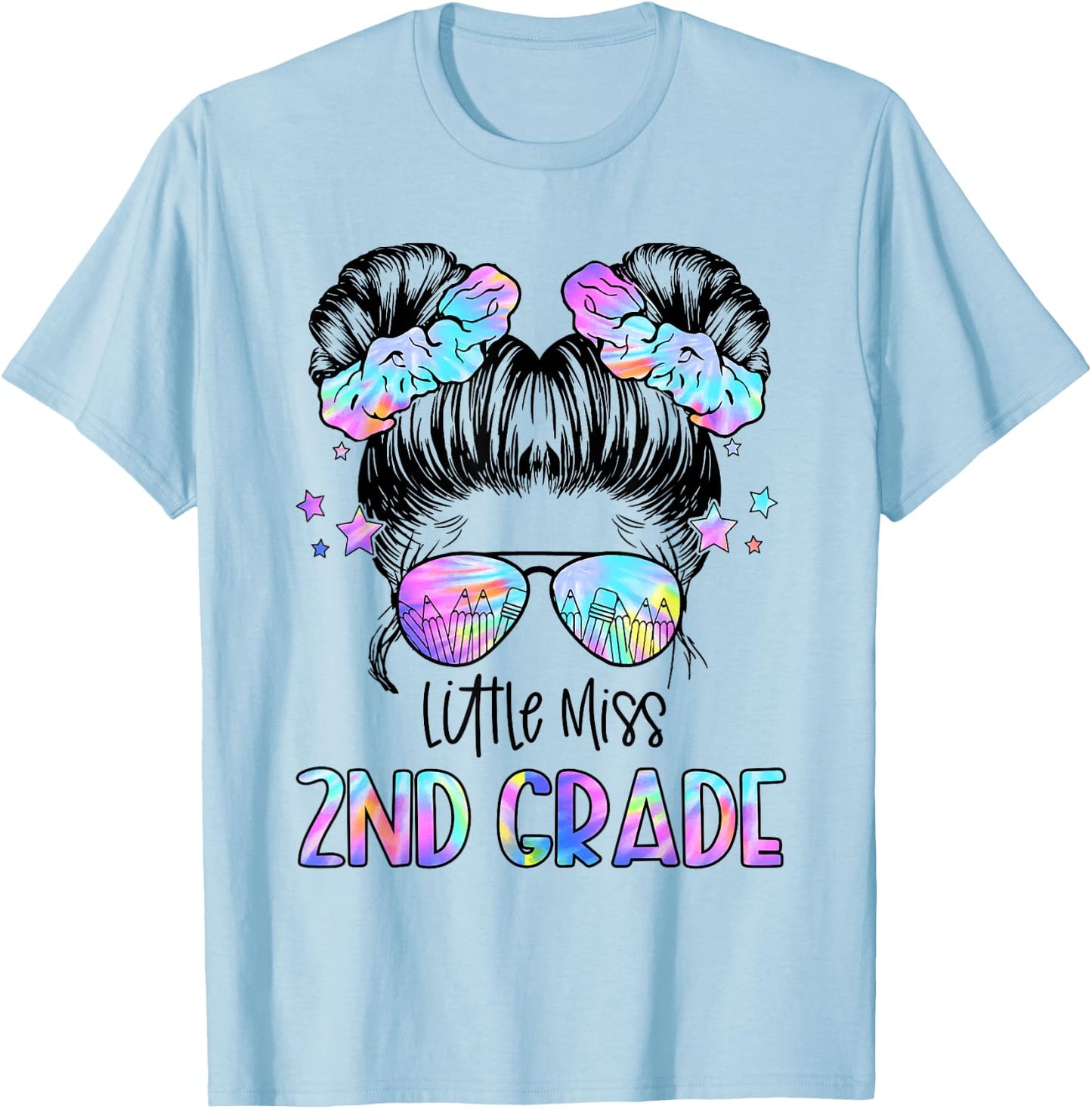 Little Miss 2nd Grade First Day Of School Second Grade Girls T-Shirt - T-Shirt | Light Blue