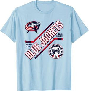 Columbus Blue Jackets Force Gray Officially Licensed T-Shirt - T-Shirt | Light Blue