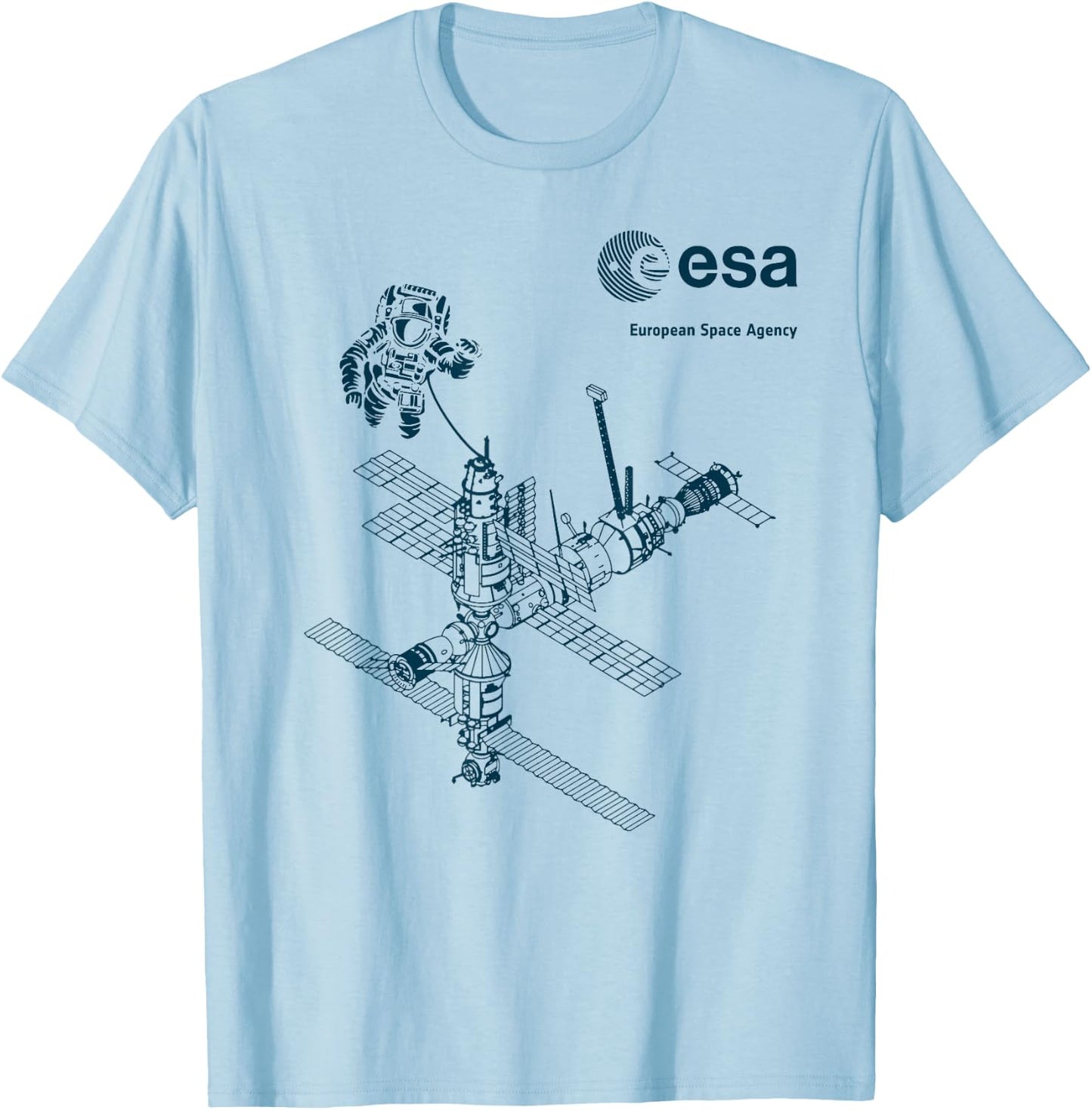 ESA ISS Internationale Raumstation Astronaut Blau ESA ISS Internationale Raumstation Astronaut T-Shirt - T-Shirt | Light Blue