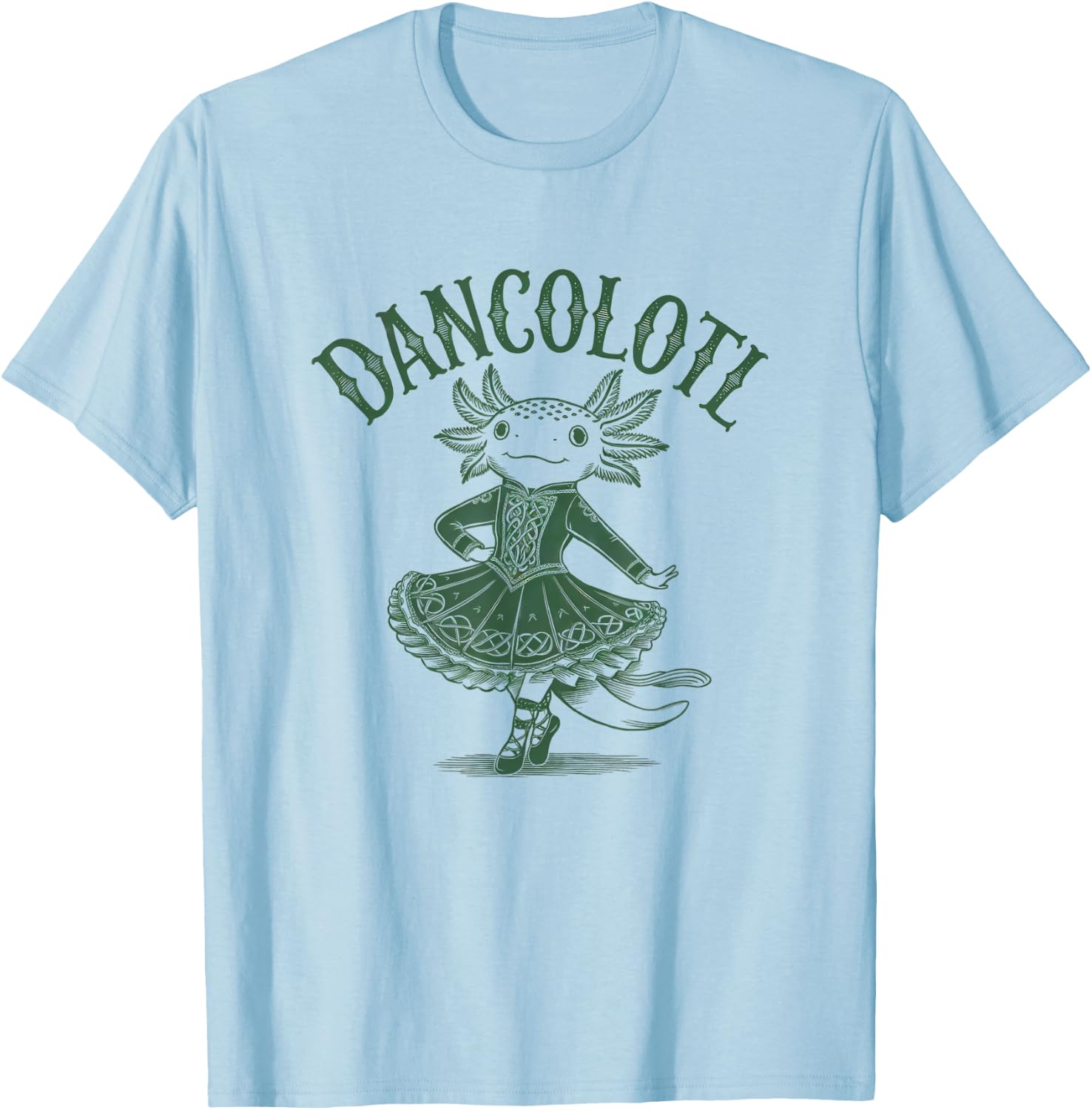 Cute Irish Dancolotl T-Shirt - T-Shirt | Light Blue
