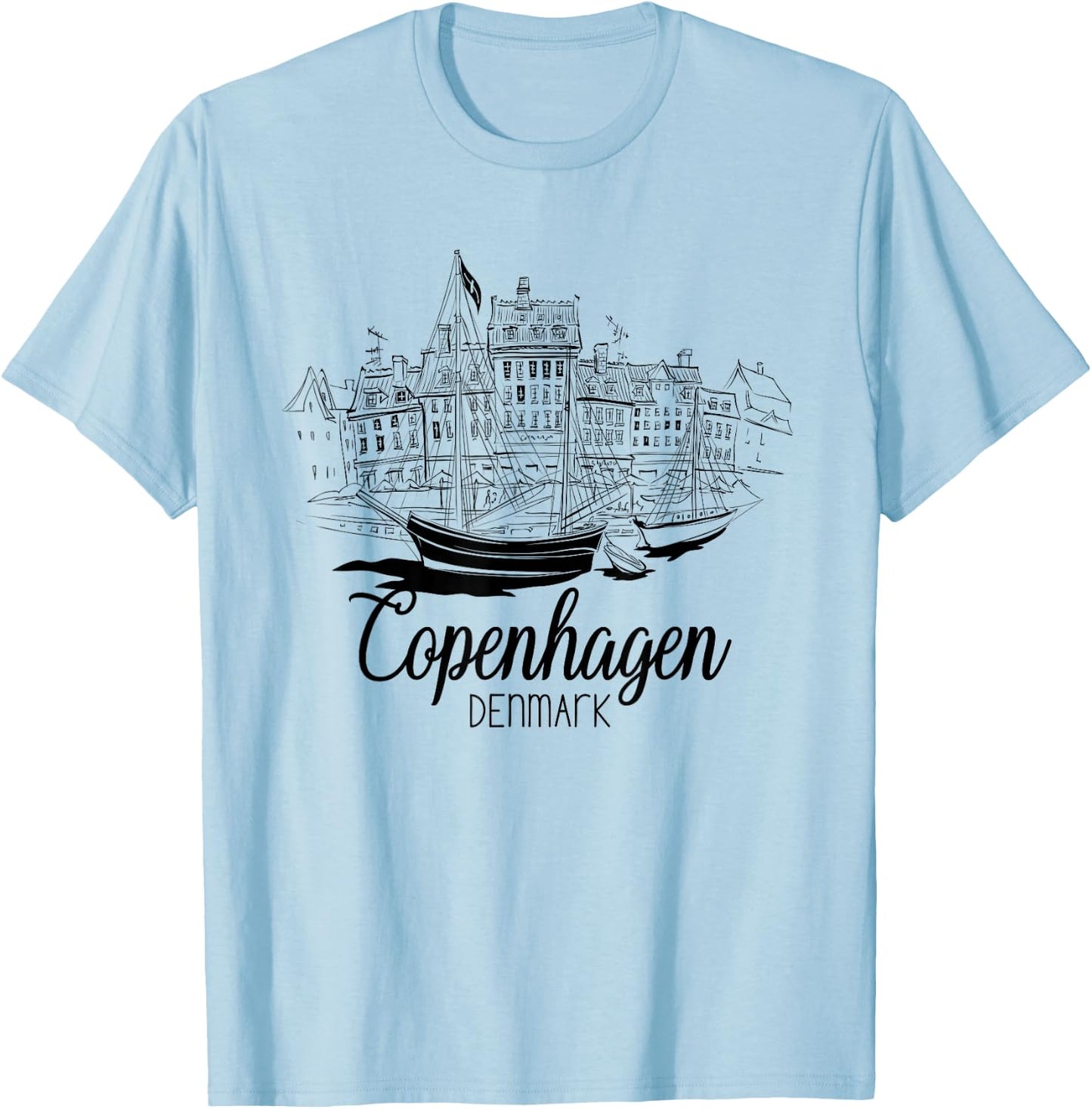 Copenhagen Denmark / Copenhagen T-Shirt - T-Shirt | Light Blue