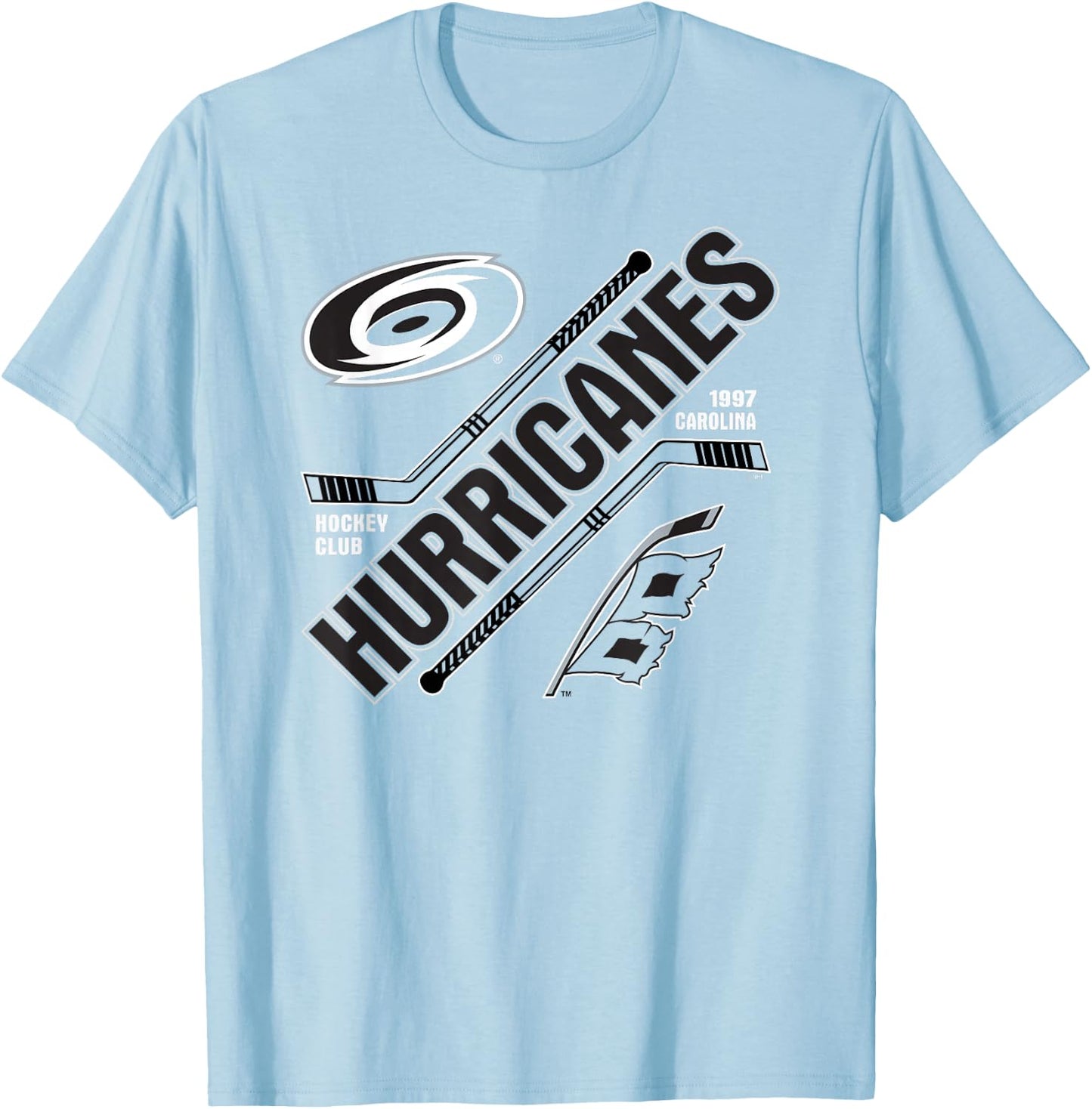 Carolina Hurricanes Force Red Officially Licensed T-Shirt - T-Shirt | Light Blue