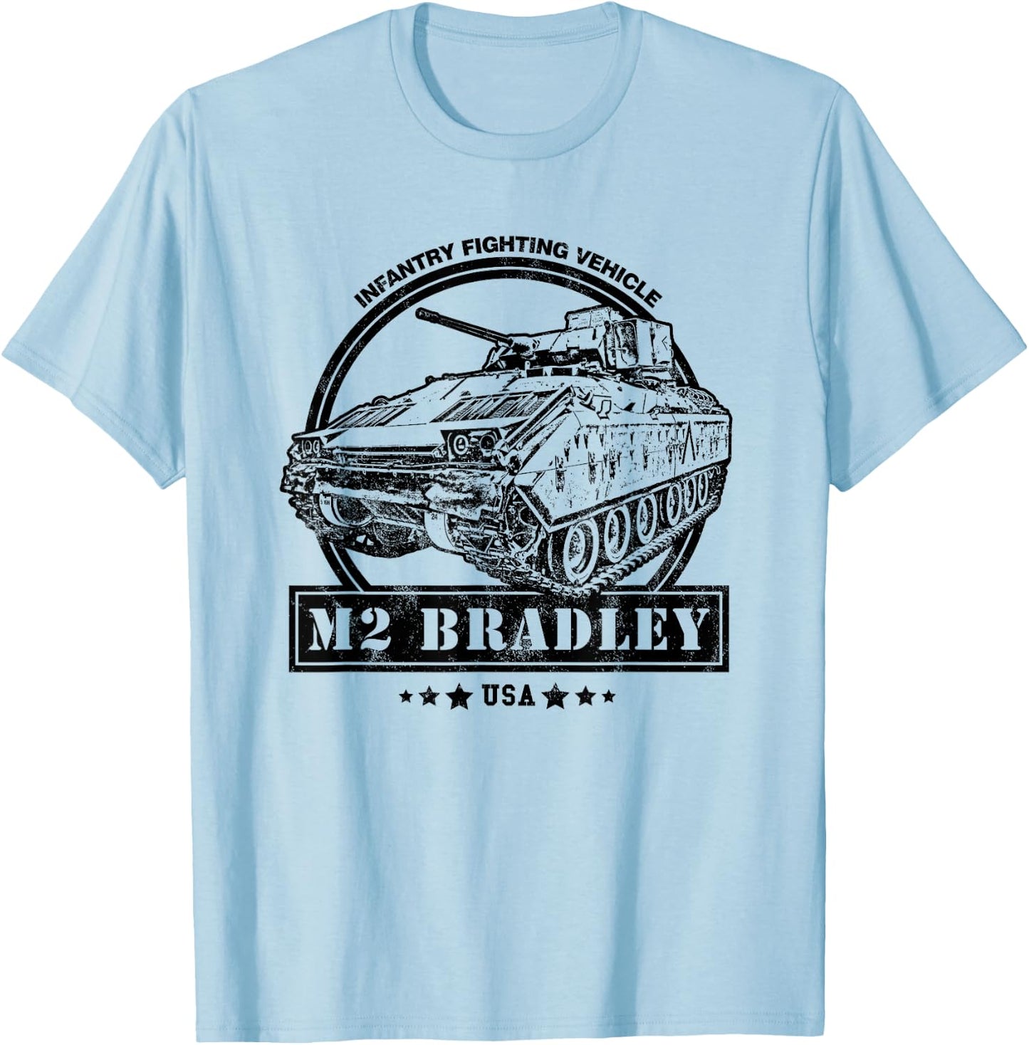 M2 Bradley IFV - Bradley Infantry Fighting Vehicle T-Shirt - T-Shirt | Light Blue