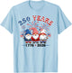 250 Years 250th Anniversary USA Patriotic 4th of July Gnome T-Shirt - T-Shirt | Light Blue