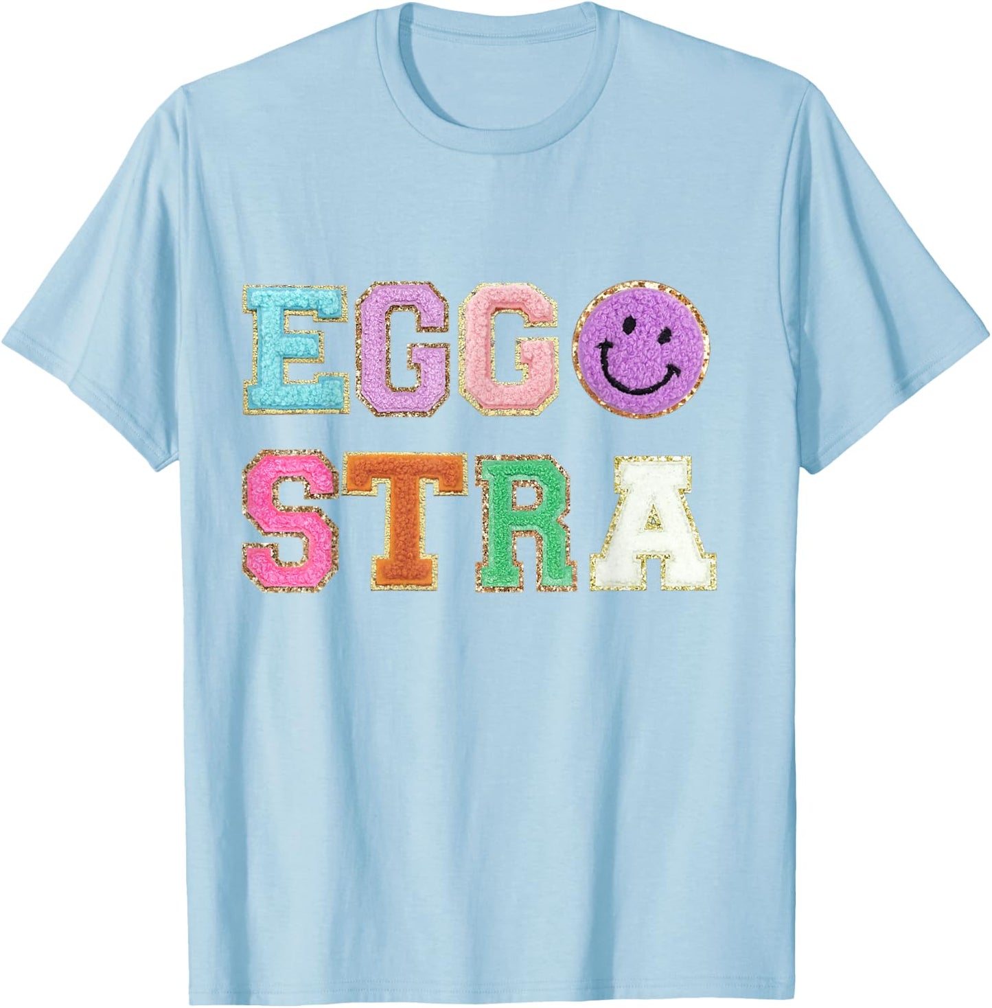Easter Day Shirts Bunny Eggs Graphic: Eggstra T-Shirt - T-Shirt | Light Blue