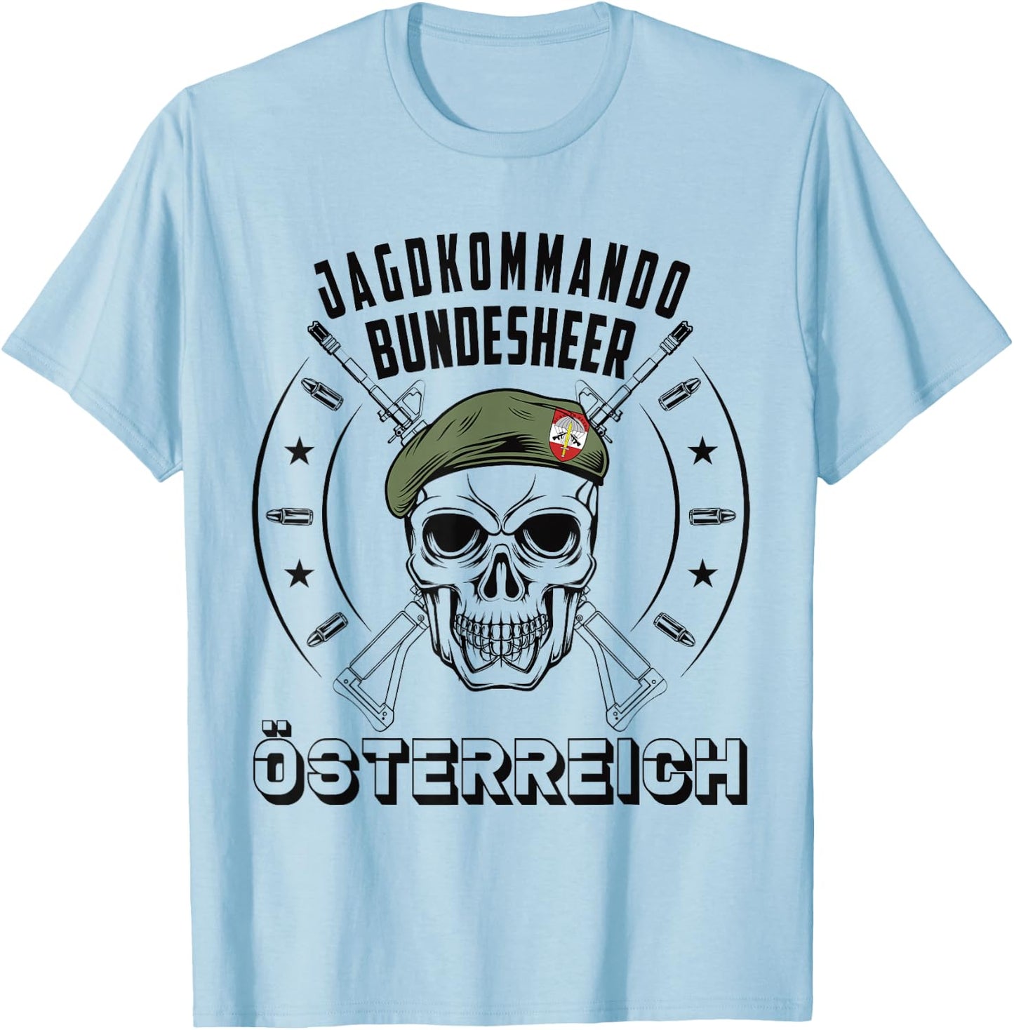 Österreichische Spezialkraft Jagdkommando Österreich Militär T-Shirt - T-Shirt | Light Blue