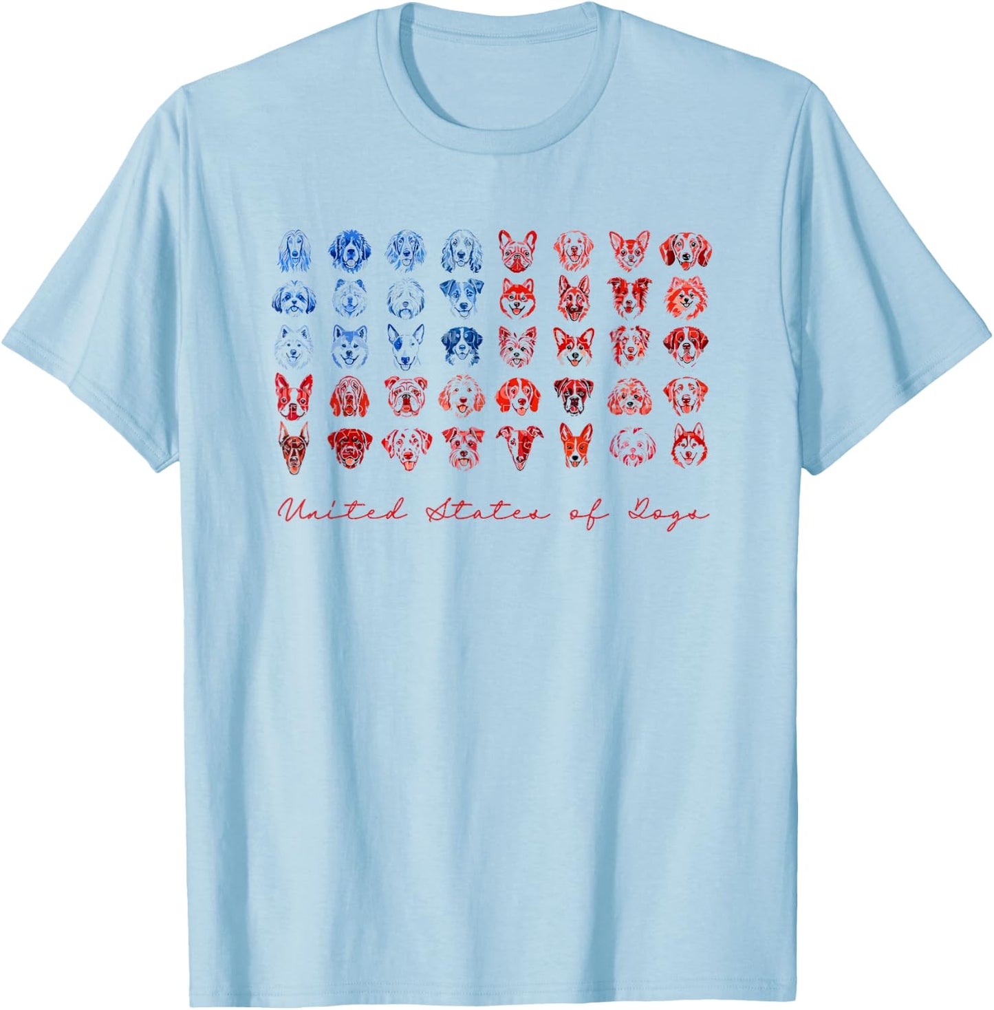 United States of Dogs T-Shirt - T-Shirt | Light Blue