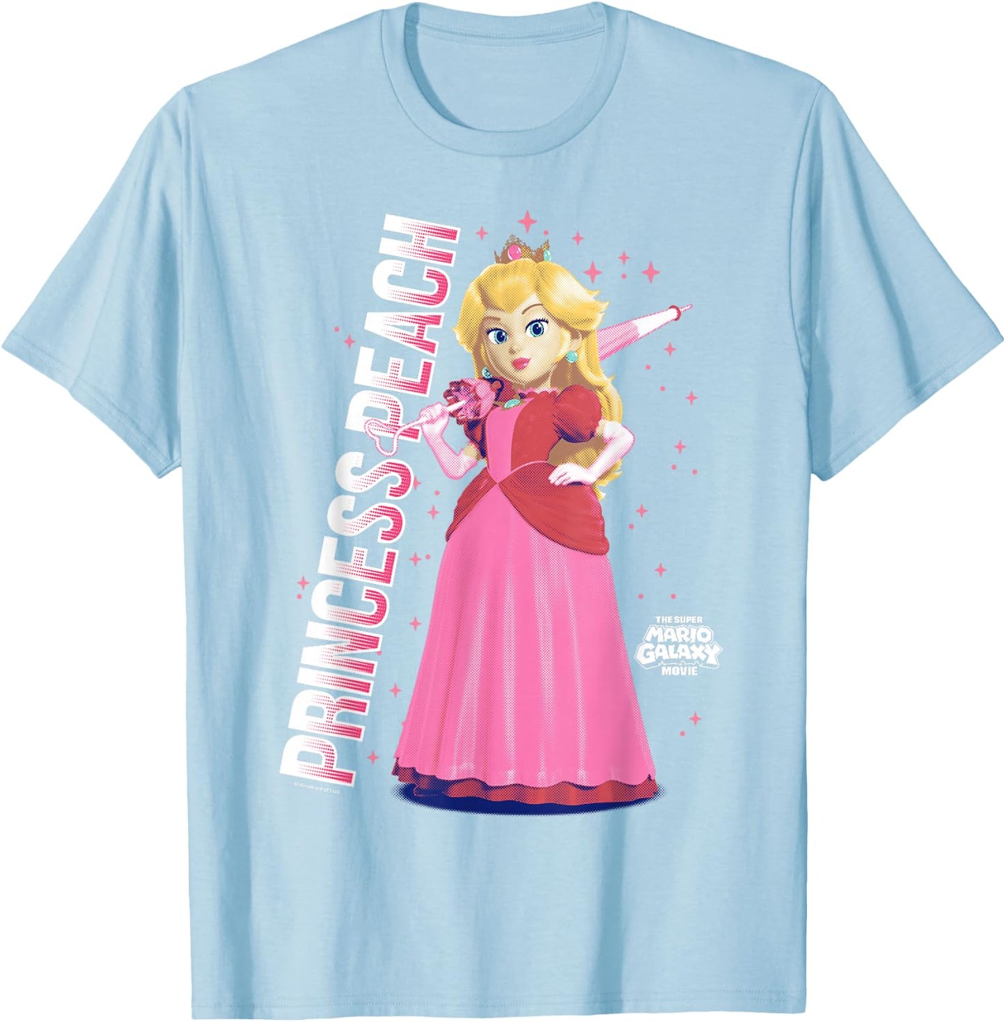 The Super Mario Galaxy Movie Galatic Princess Peach T-Shirt - T-Shirt | Light Blue