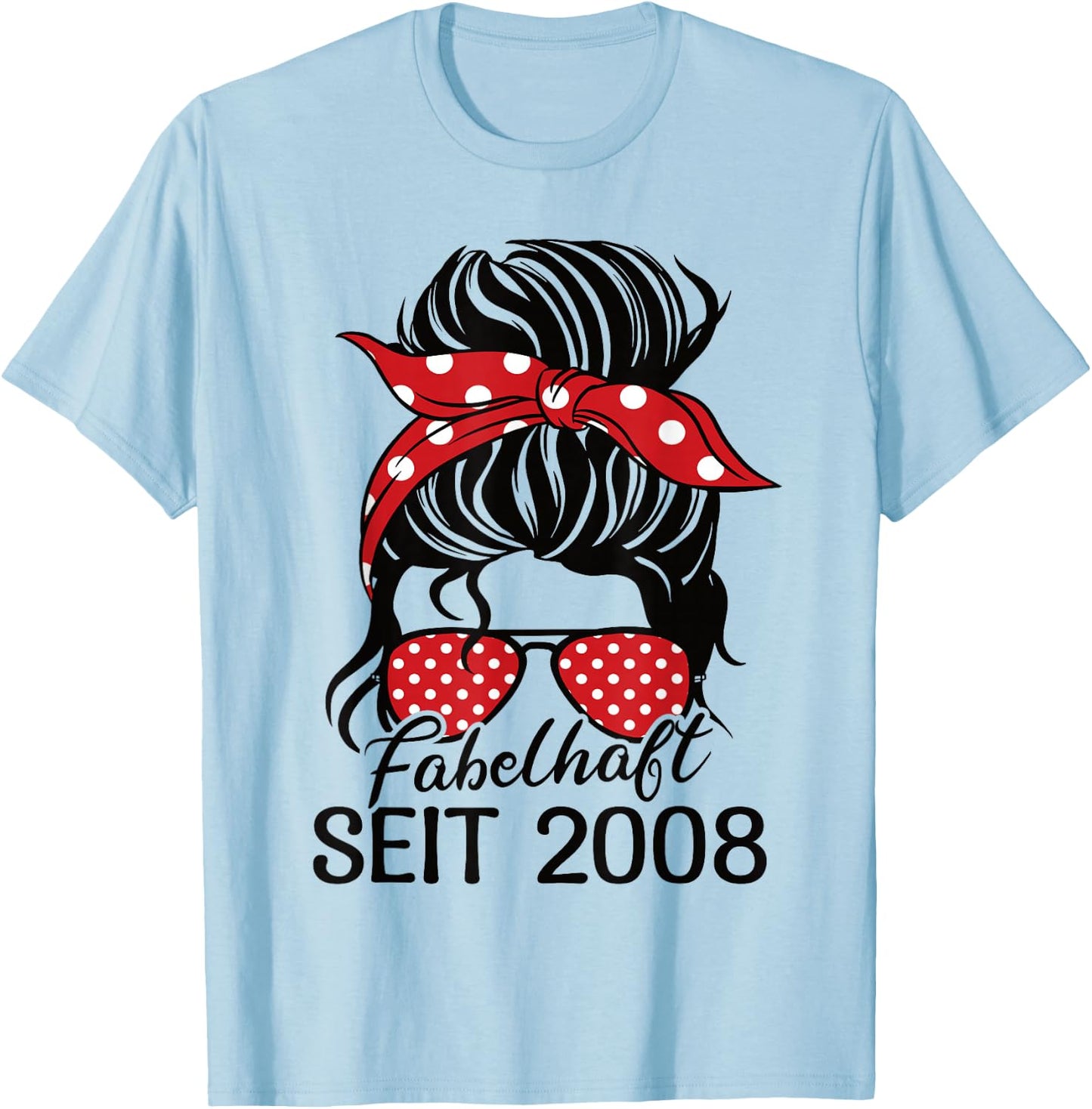 Vintage Fabelhaft seit 2008 Frau und Mädchen Geboren 2008 , gray T-Shirt - T-Shirt | Light Blue