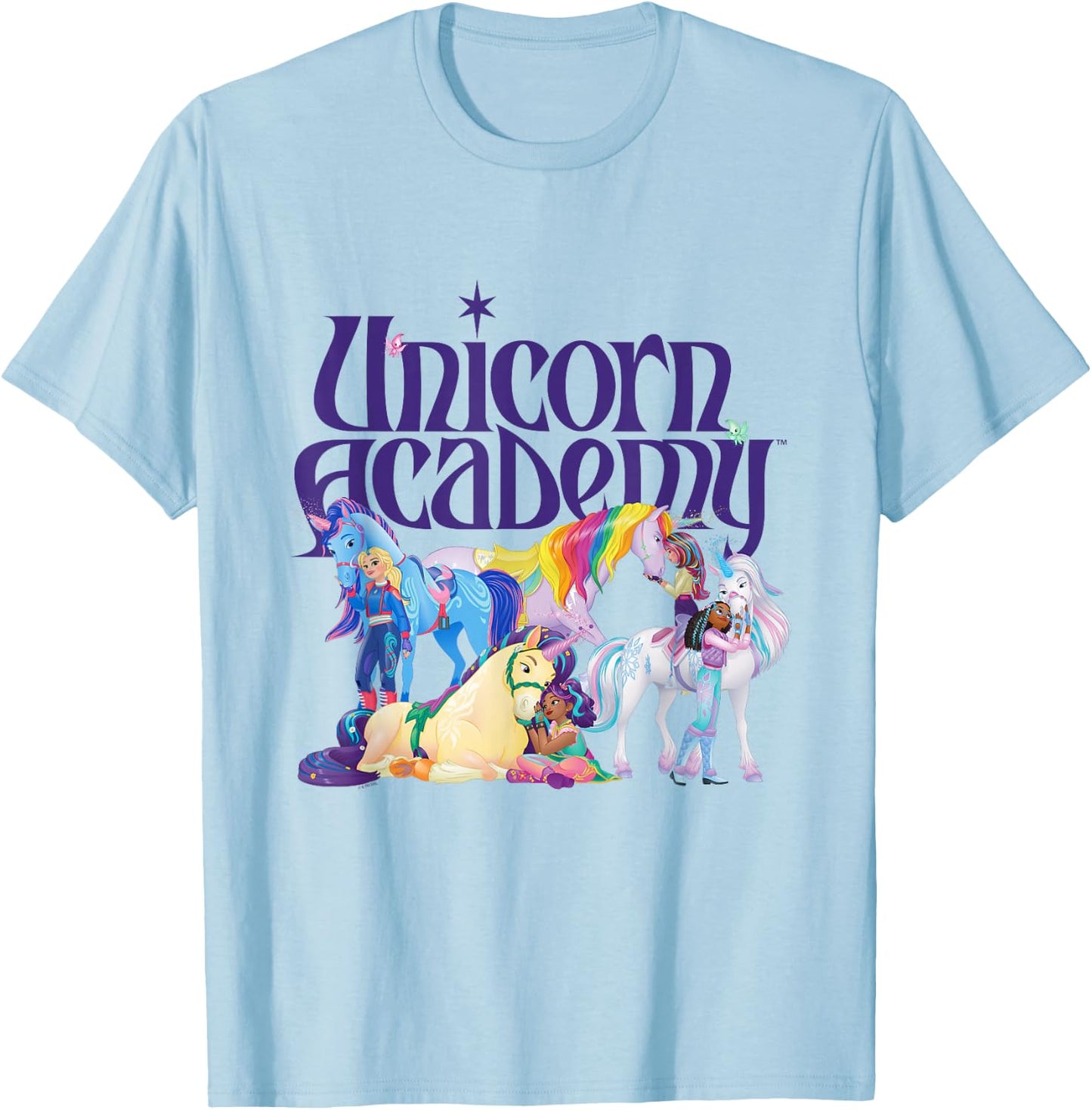 Riders and Unicorns T-Shirt - T-Shirt | Light Blue
