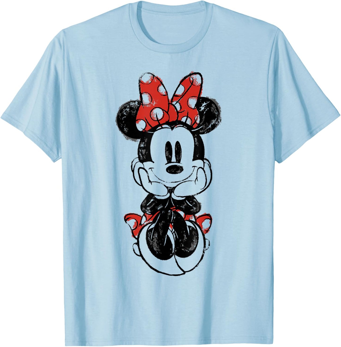 Disney Mickey and Friends Minnie Mouse Doodle Small T-Shirt - T-Shirt | Light Blue