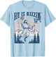 He Is Risen Rizzin' Easter Jesus Christian Faith Basketball T-Shirt - T-Shirt | Light Blue