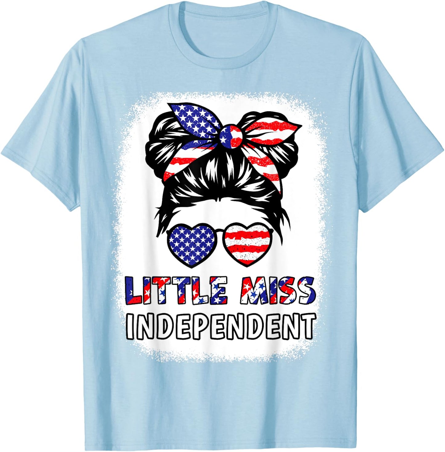 American Girl Little Miss Independent 4th July Shirt Toddler T-Shirt - T-Shirt | Light Blue