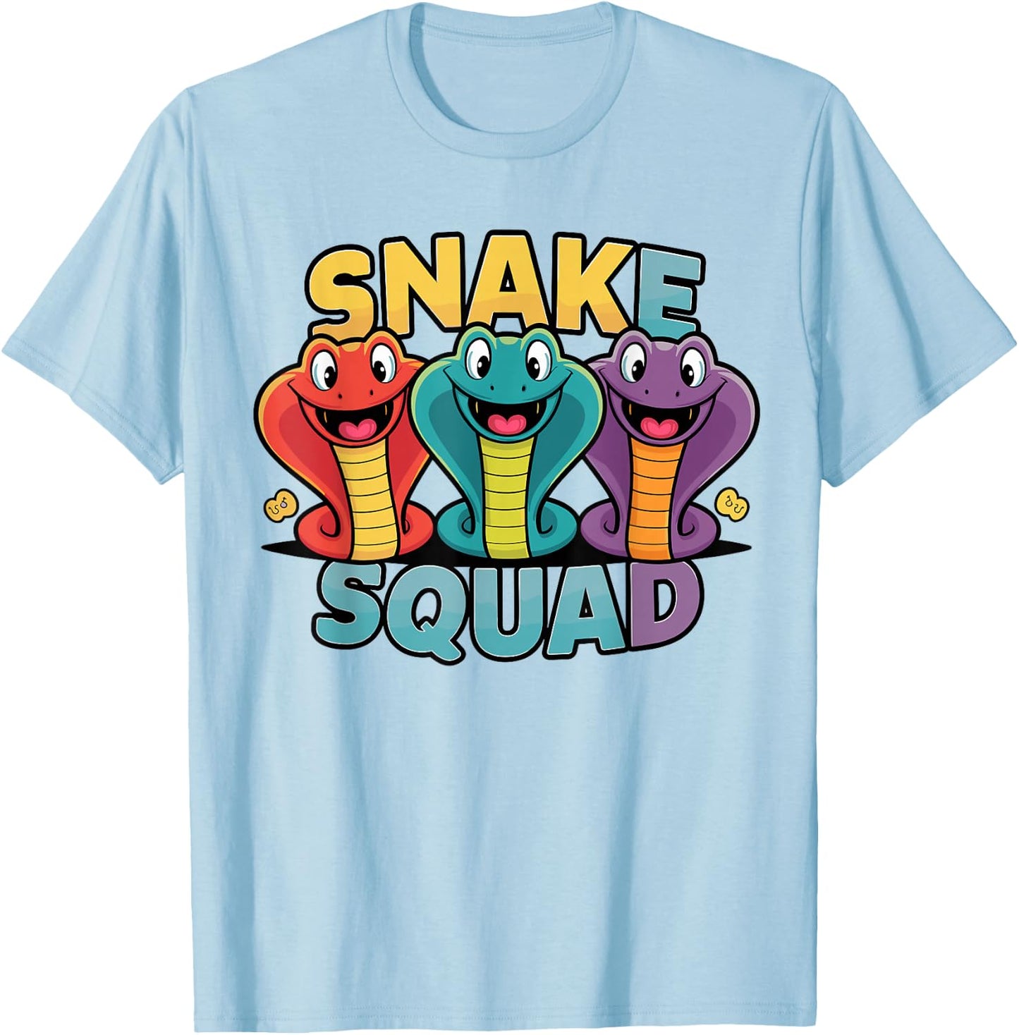 Snake Squad Design for Snake Lover Stuff | Cool Snake T-Shirt - T-Shirt | Light Blue