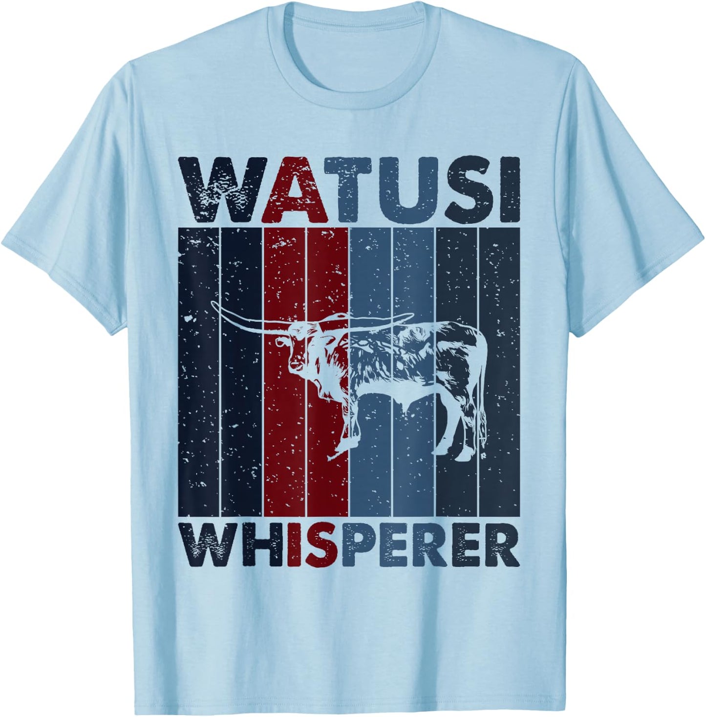 Cattle Dad Mom Cow Whisperer - Farmer Breeder Watusi T-Shirt - T-Shirt | Light Blue