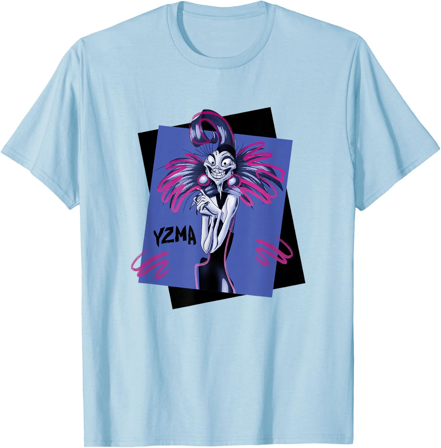 Disney The Emperor's New Groove Yzma Evil Smile Portrait T-Shirt - T-Shirt | Light Blue