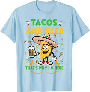 Cinco De Mayo Shirt Mexican Drinking Taco Beer Men Women T-Shirt - T-Shirt | Light Blue