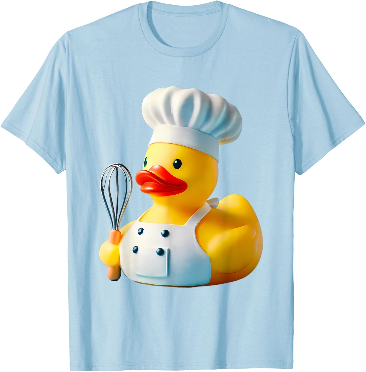 Chef Rubber Duck Cook Ducky Duckie T-Shirt - T-Shirt | Light Blue