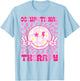 Occupational Therapy OT Therapist Groovy Smile Face T-Shirt - T-Shirt | Light Blue