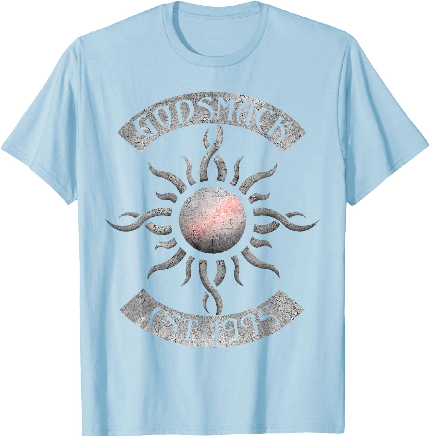 Godsmack – Legends Sun Rocker On White T-Shirt - T-Shirt | Light Blue