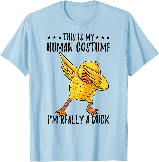This Is My Human Costume Duck Halloween T-Shirt - T-Shirt | Light Blue