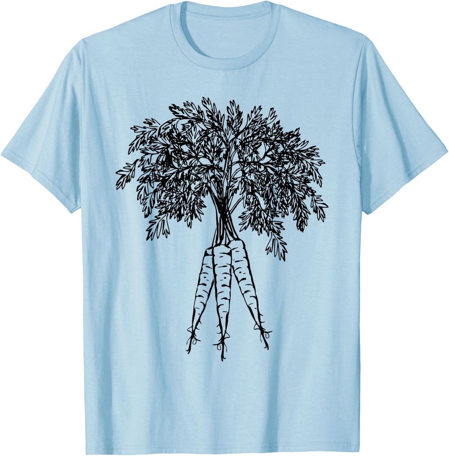 Carrots Vegetables Graphic T-Shirt - T-Shirt | Light Blue