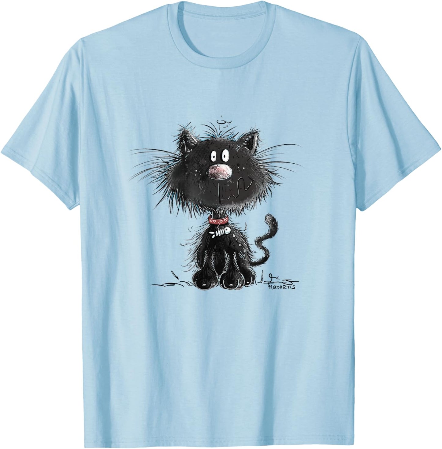 Kleine Schwarze Katze Für Katzen Liebhaber I Katzen T-Shirt - T-Shirt | Light Blue
