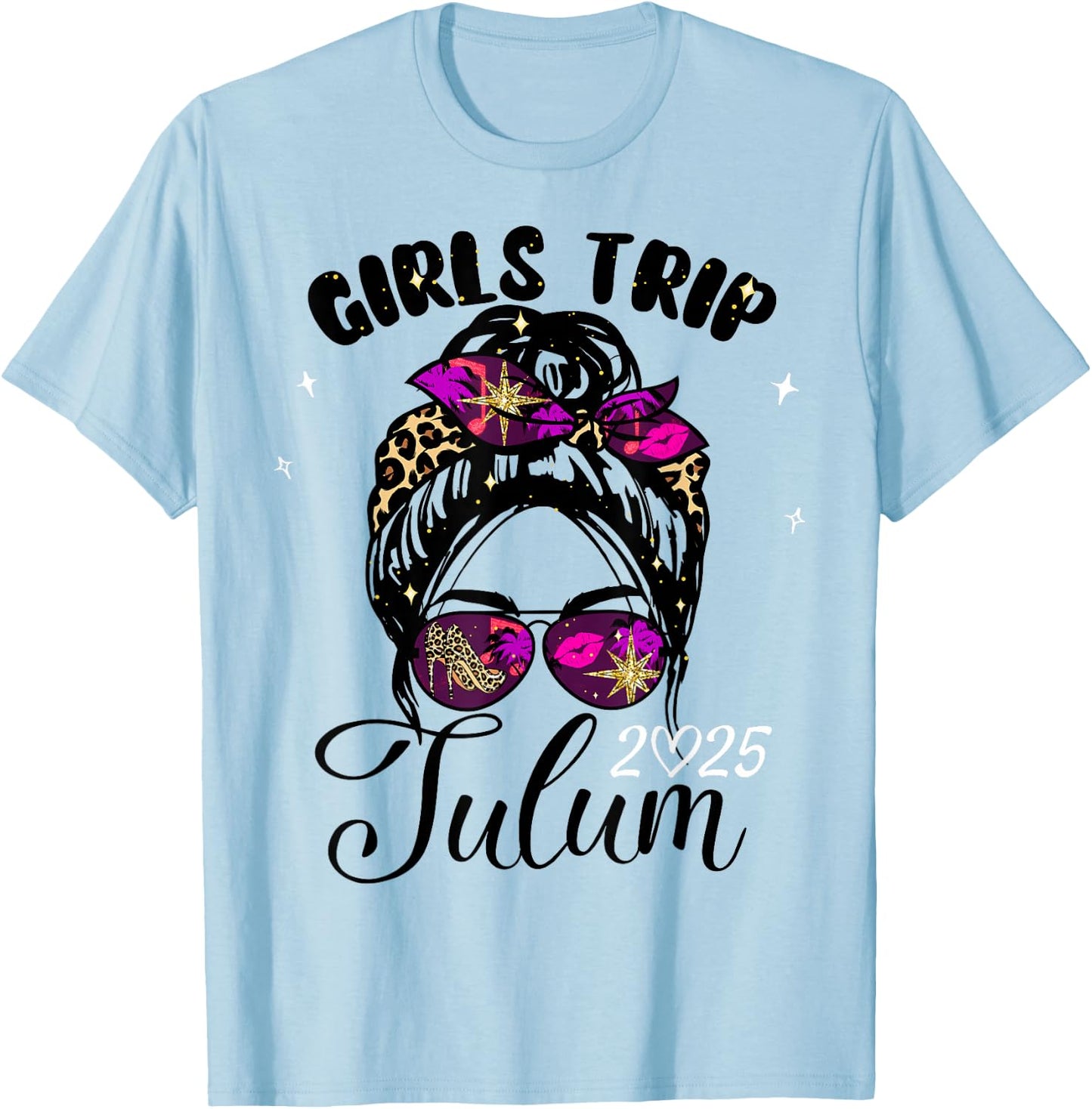 Girls Trip Tulum 2025 Vacation Weekend Birthday Squad T-Shirt - T-Shirt | Light Blue