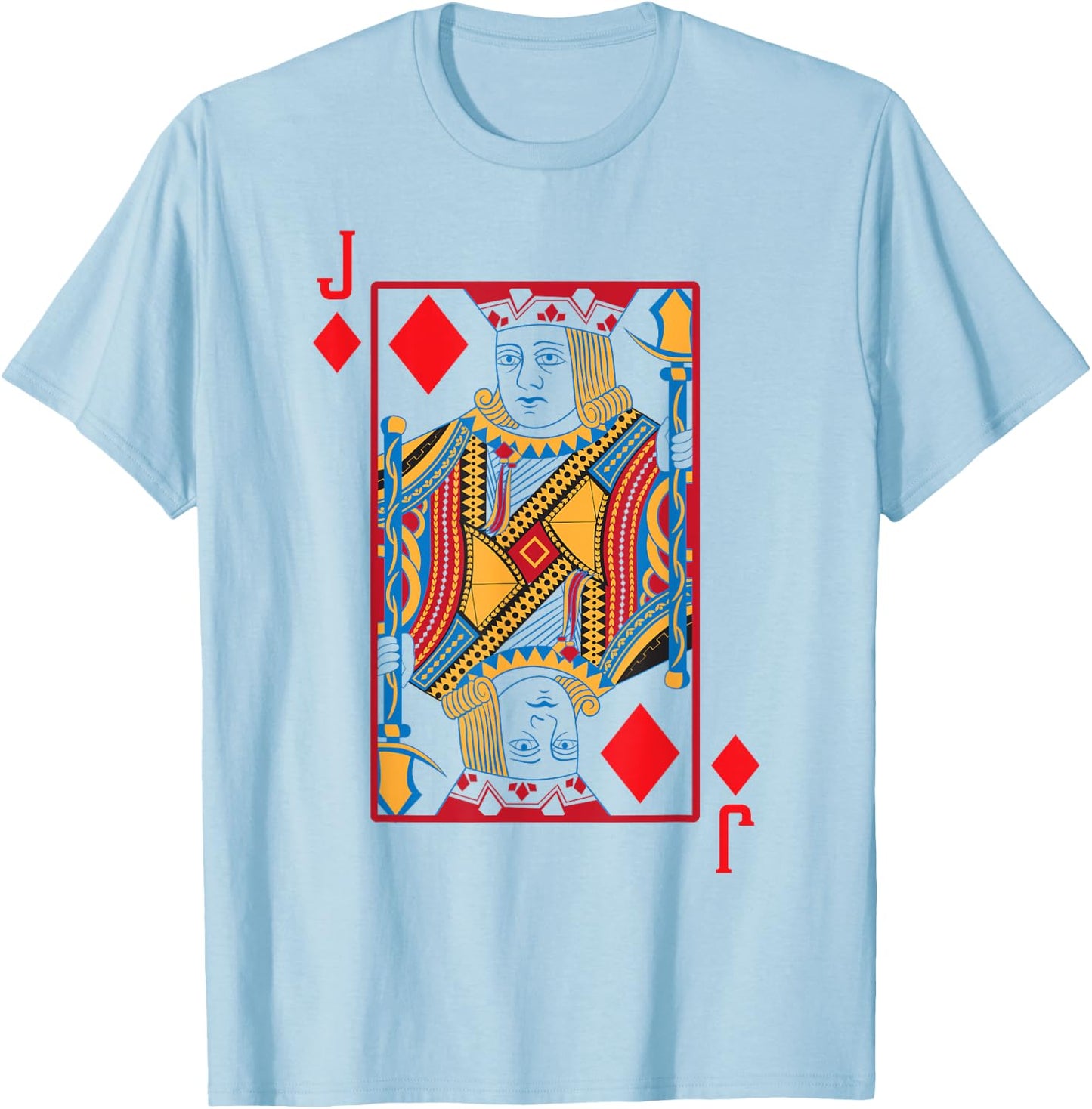 Halloween Playing Card Costume JACK of DIAMONDS shirt T-Shirt - T-Shirt | Light Blue