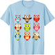 Owl Lovers Shirt, owl Girls, Kids owl, Women owl, Girls owl T-Shirt - T-Shirt | Light Blue
