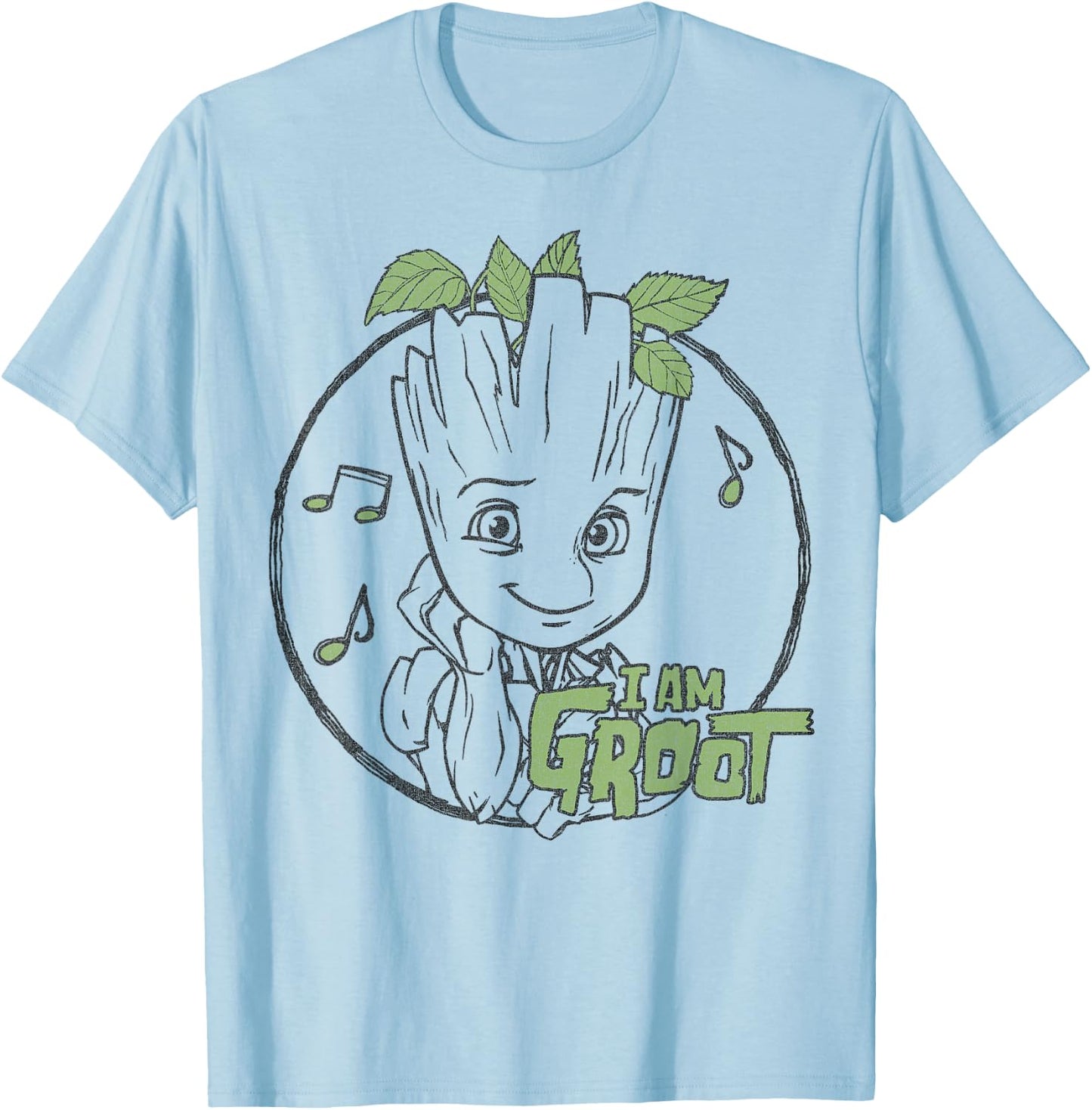 Marvel Guardians Of The Galaxy I Am Groot Outline T-Shirt - T-Shirt | Light Blue