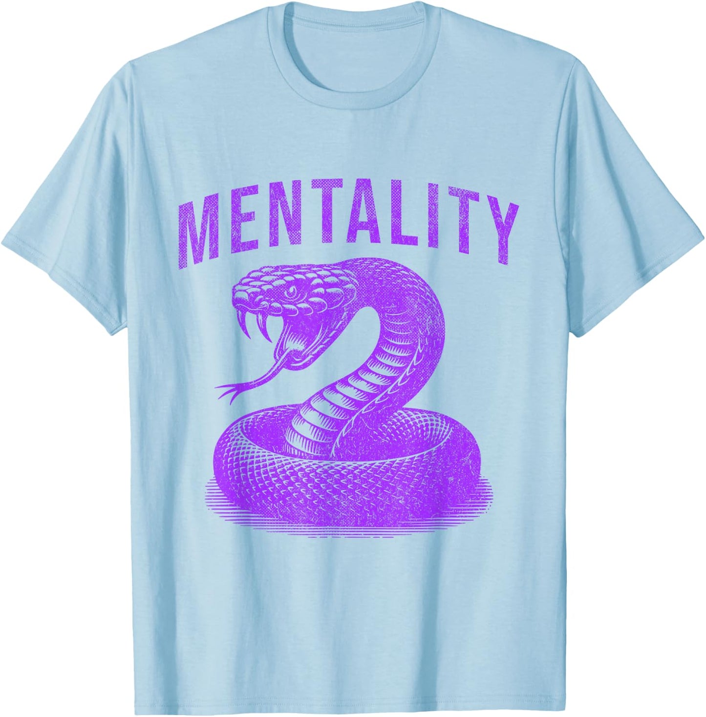 Mentality Mindset Snake Motivation of Champions Basketball T-Shirt - T-Shirt | Light Blue